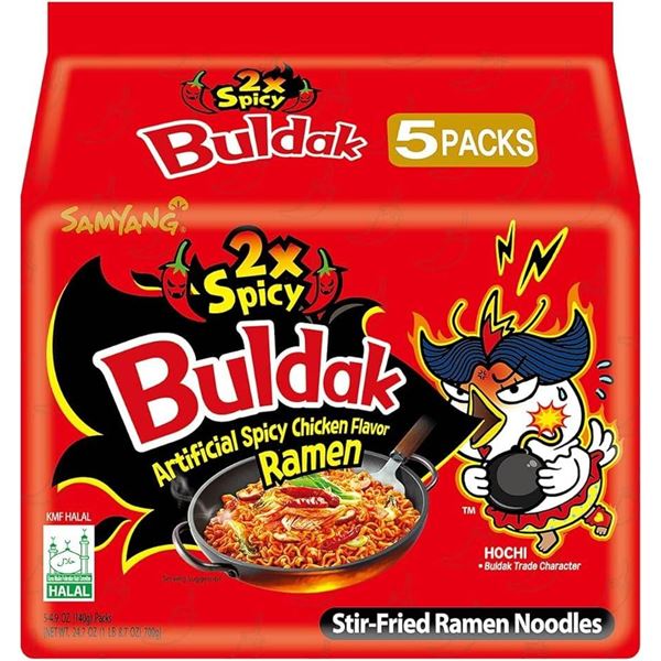 Samyang Buldak 2X Artificial Spicy Chicken Flavor Ramen 700g (5-Pack)