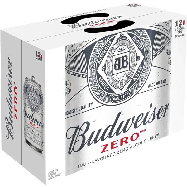 Budweiser Zero 12-Pack, 355 mL Cans