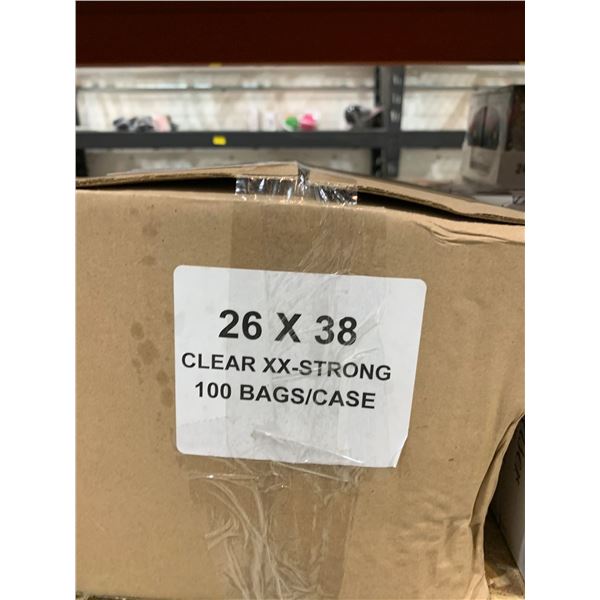 Clear 26×38 XX-Strong Bags, 100 Count Per Case