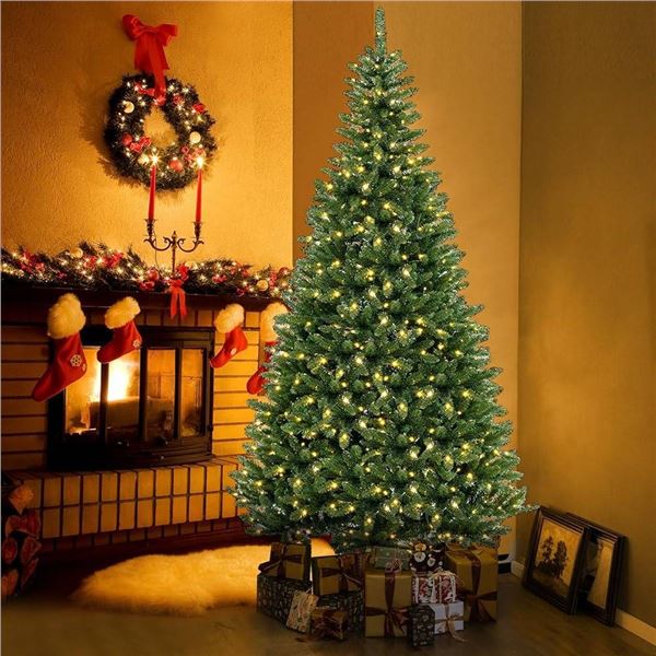 Artificial Christmas Tree – 7.5 ft – Pre-Lit with Lights