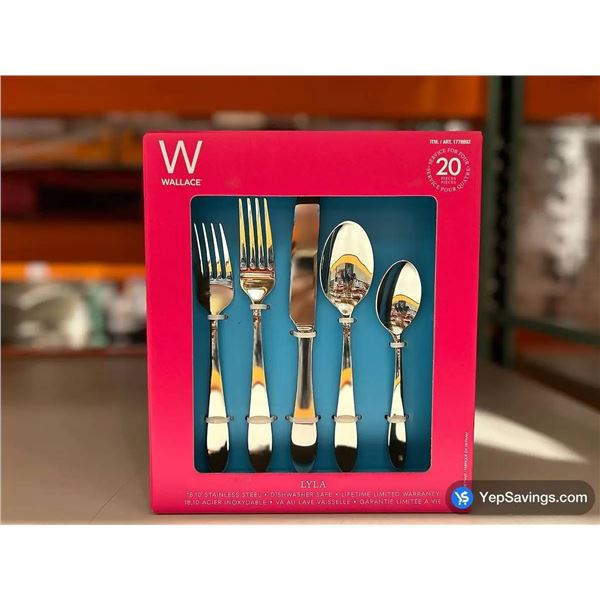 Wallace Lyla 20-Piece Stainless Steel Flatware Set