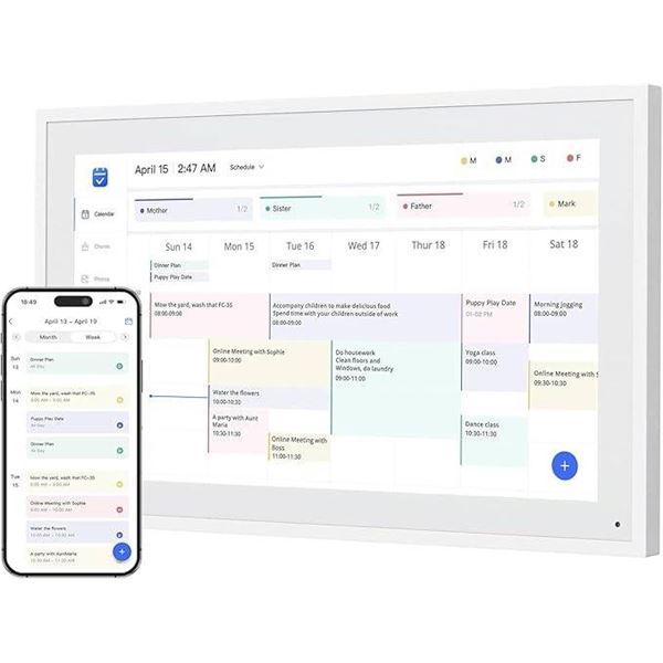 Digital Calendar for Family Schedules, Model X0041TYFWJ