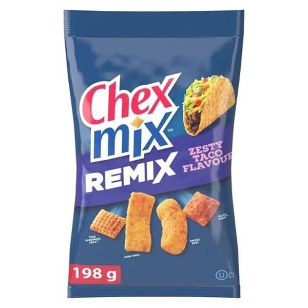 Chex Mix Remix Zesty Taco Flavor Snack, Case of 12 Bags