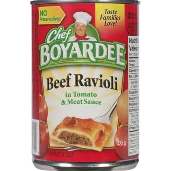 Chef Boyardee Beef Ravioli Cans, 8-Pack, 425g Each