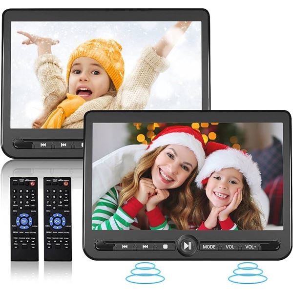 Dual 10-Inch HD Screen Vehicle Headrest Entertainment System
