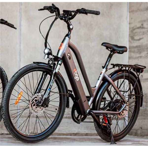 EBgo Electric Bicycle With Rear Rack and Front Suspension