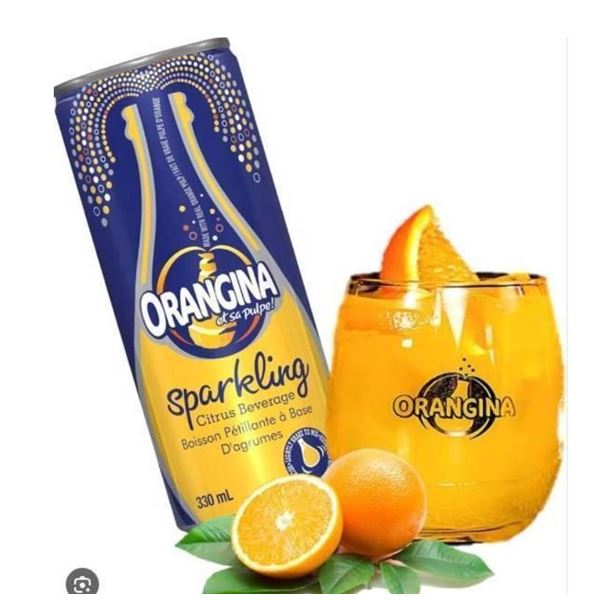 Orangina Sparkling Citrus Drink 12 x 330ml Cans Pack