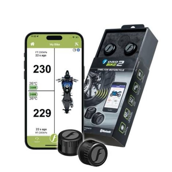Fobo Bike 2 TPMS for Motorcycle with Bluetooth Compatibility