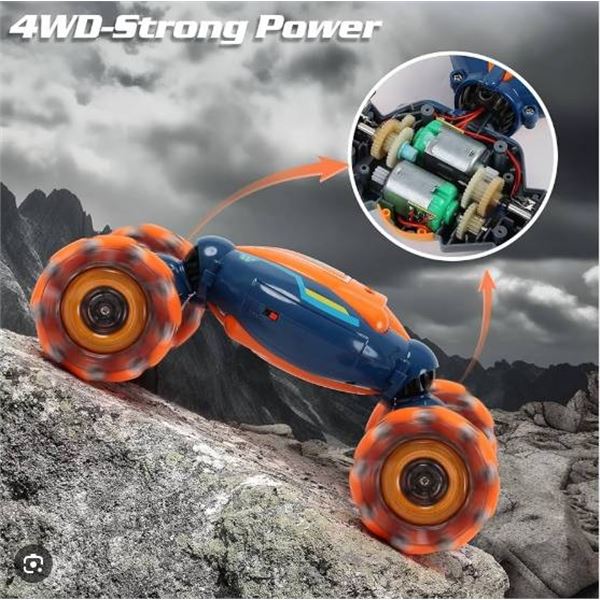 Stunt Twist 4WD Remote Control Car 1:18 Scale for Ages 6+