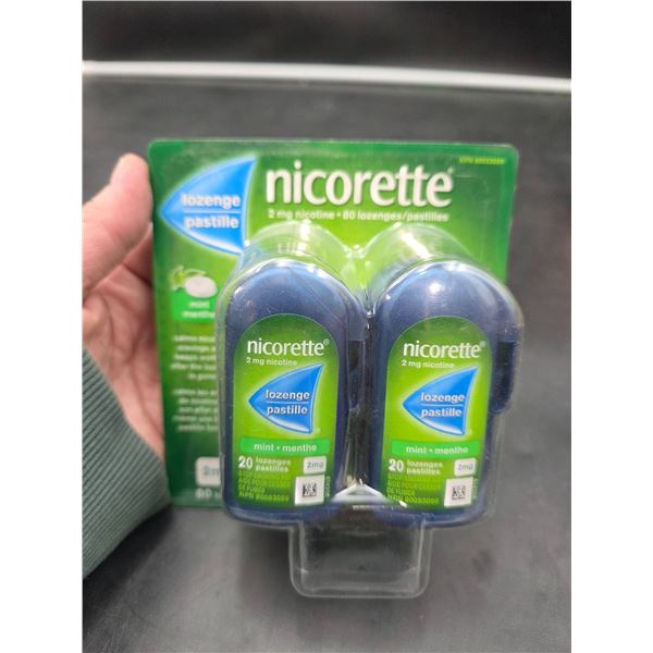Nicorette 2 mg Nicotine Lozenge Mint 4×20 count Lozenges – Exp 01/2026