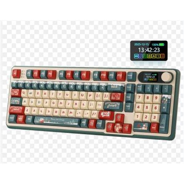 Royal Kludge RK98 Mechanical Christmas Keyboard with Custom Keycaps