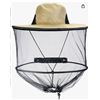 Image 1 : Mosquito Head Net Hat with Removable Mesh Hidden Netting, Camouflage Design with Zipper Net