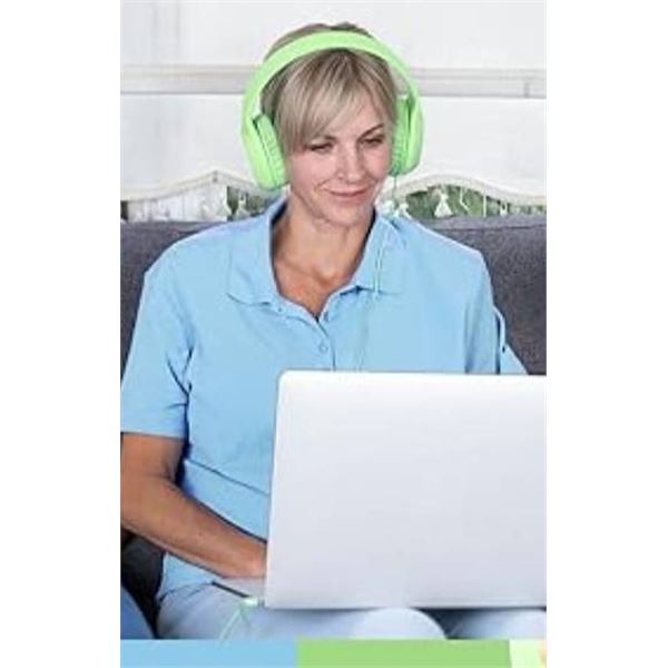 Sonitum Over-Ear Wired Headphones in Blue Green
