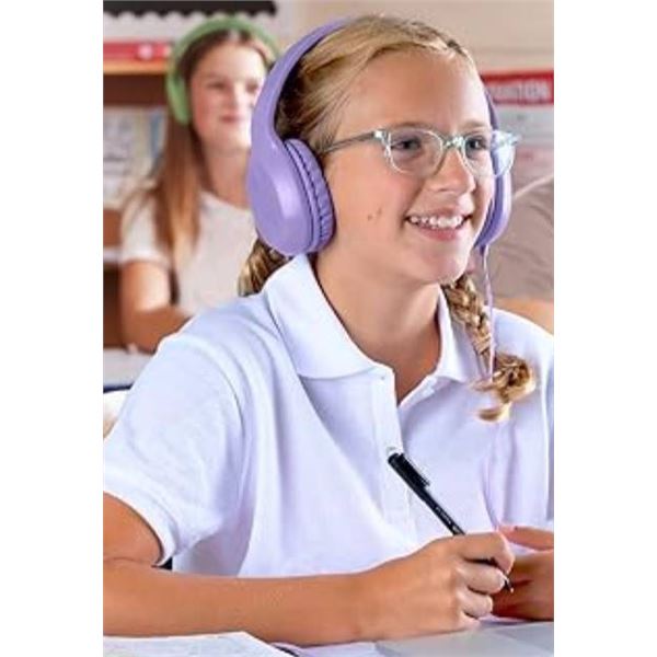 Sonitum Over-Ear Wired Headphones in Purple