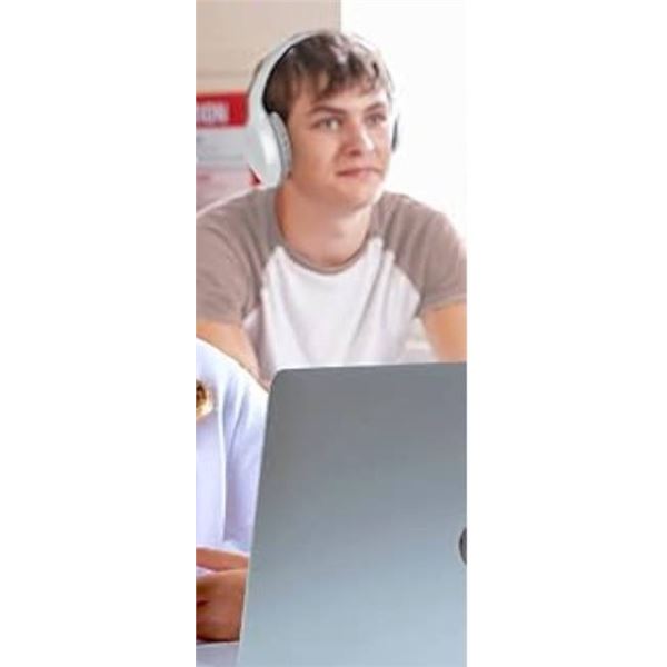 Sonitum Over-Ear Wired Headphones in White
