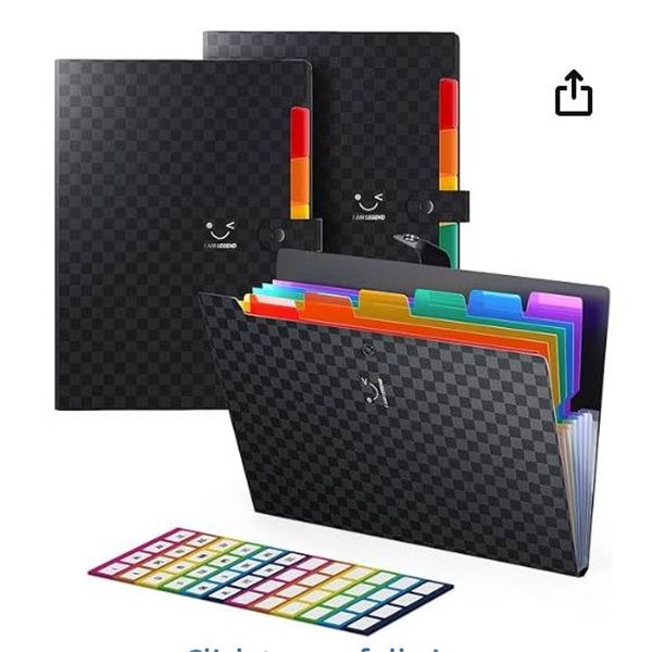 Pack Of 3 – Accordion File Organizer for Home, Office, and Travel Use