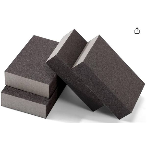 Poliwell Extra Fine (400 Grit) Manual Sanding Sponge Sheet Kitchen Polishing Grinding Abrasive Spong