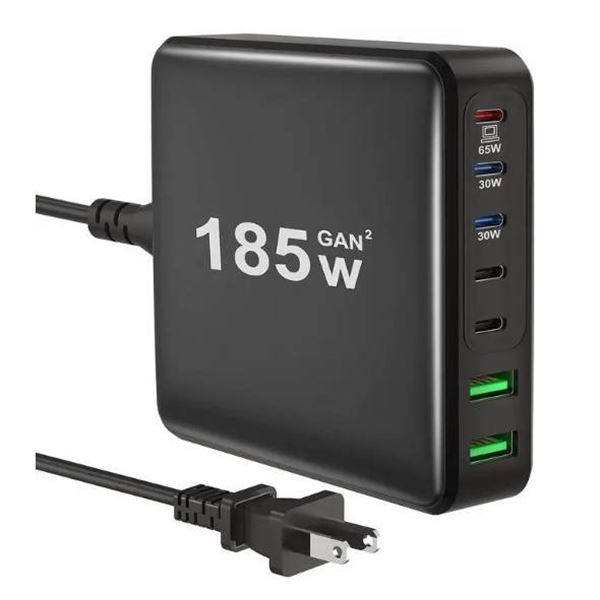 Bangfun 185W GaN 7 Port USB-C Fast Charging Station, Model HNT-PC608