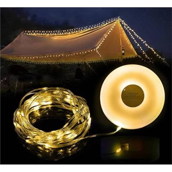 YD-2314 String Lights Camping Lights, 8M LED Strip with Warm Light Lot of 2