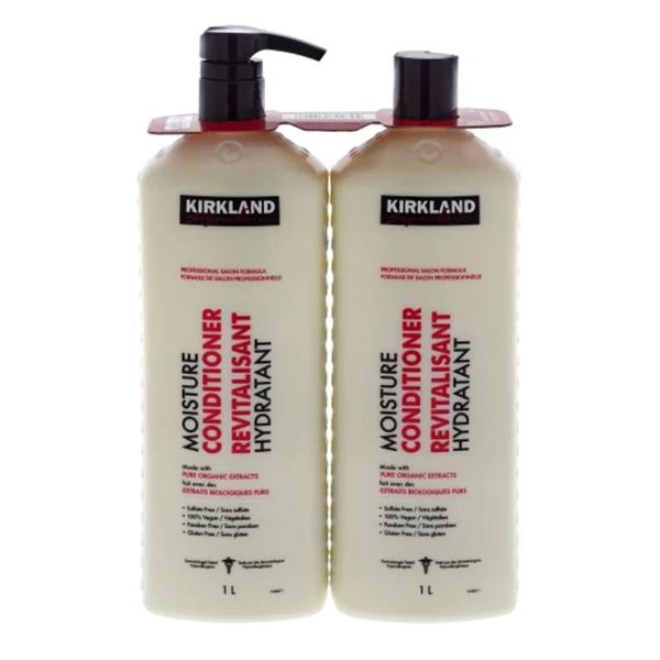 Kirkland Signature Professional Salon Formula Moisture Conditioner, 1L Bottles, Set of 2