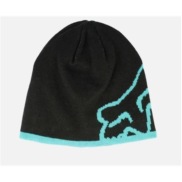 FoxStreamliner Black/Teal Beanie