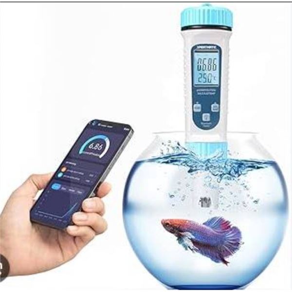 XpertMatic Bluetooth Water Tester 7-in-1, Blue