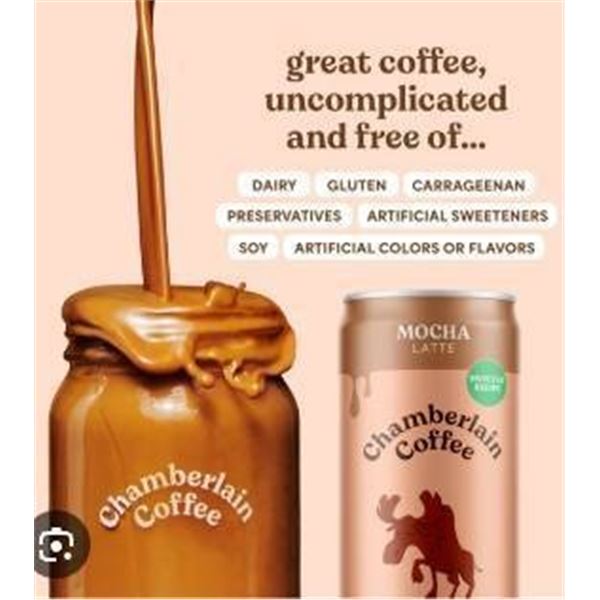 Chamberlain Coffee Oat Milk Latte Cans, 12x325ml