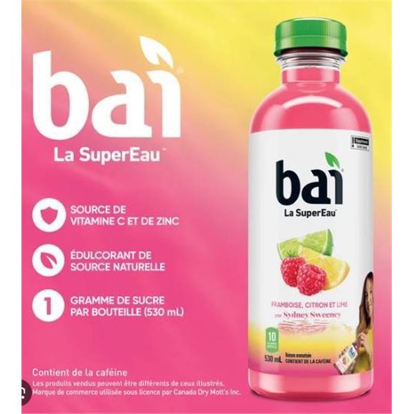 Bai It’s WonderWater Raspberry Lemon Lime Drink 12 x 530ml
