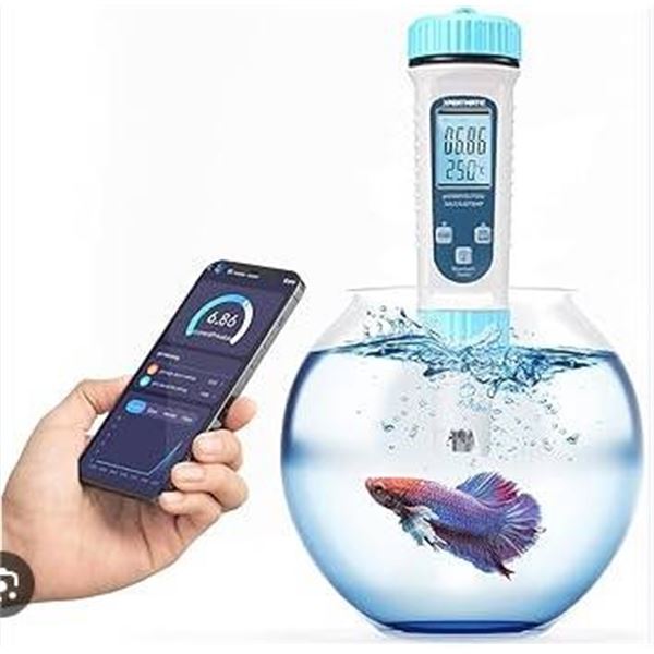 XpertMatic Bluetooth Water Tester 7-in-1, Blue