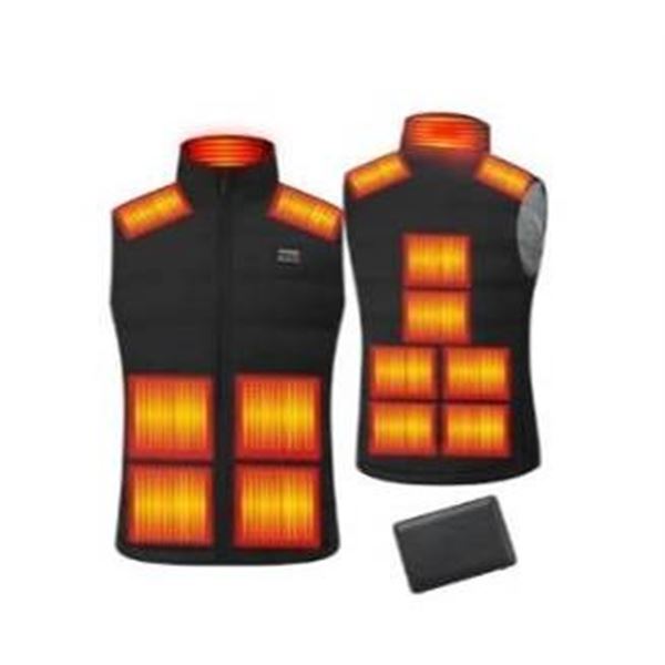 WaooHeat Heated Vest with 15 Heating Zones and 10,000mAh Battery Pack – Adult Large