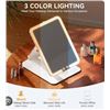 Image 1 : Travel Makeup Vanity Mirror 10.2 Inches with 3 Color Light Modes