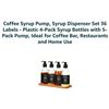 Image 1 : Coffee Syrup Pump and Dispenser Set with Labels for Syrup Bottles