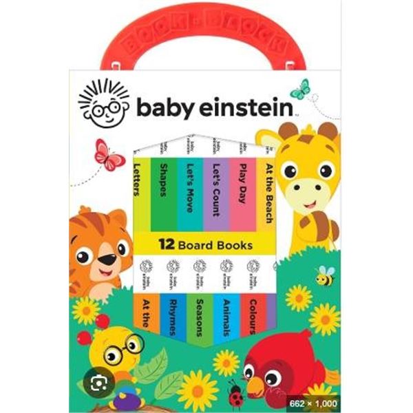 Baby Einstein Book Block Set Featuring 12 Board Books