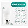 Image 1 : Dicuno 9W LED Dusk-To-Dawn Sensor Light Bulb, 2 Pack, 60W Equivalent