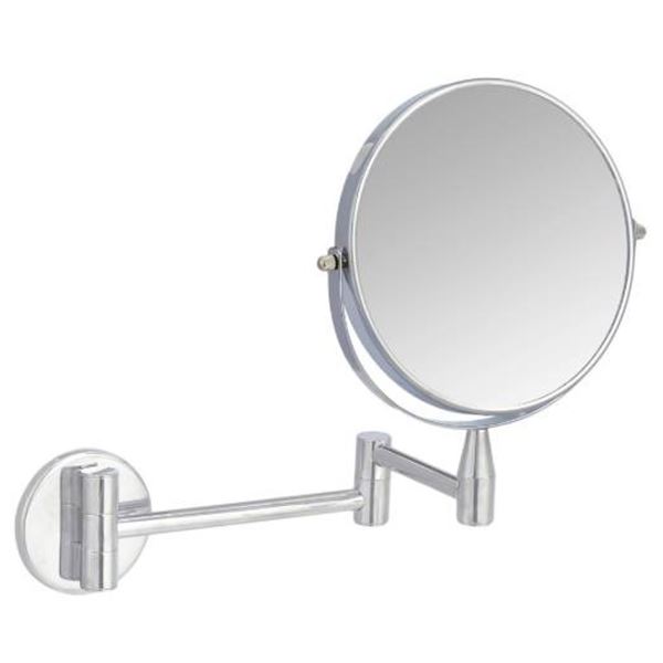 Amazon Basics Wall-Mounted Vanity Mirror With 1x/5x Magnification, Chrome