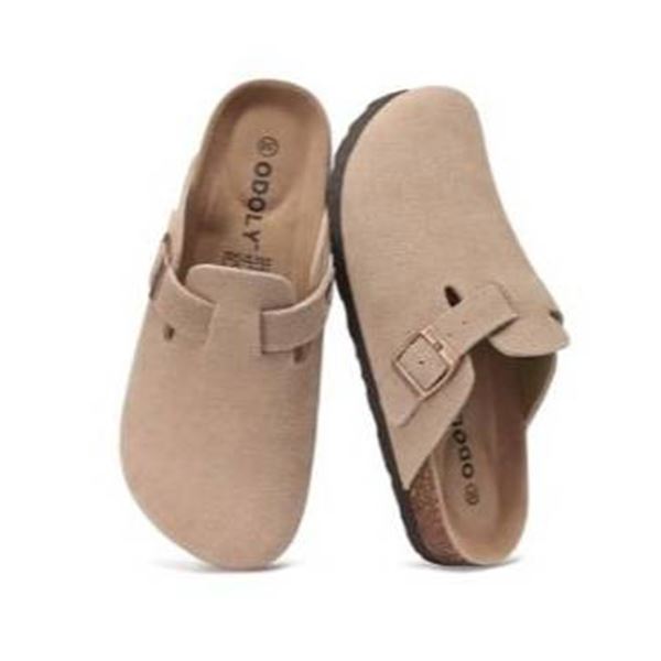 ODOLY Genuine Suede Clogs with Arch Support – Size 40