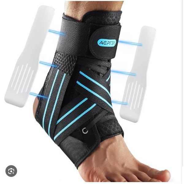 AGPTEK Ankle Brace Model SABBLS-8 in Blue for Size 11-12 Inches