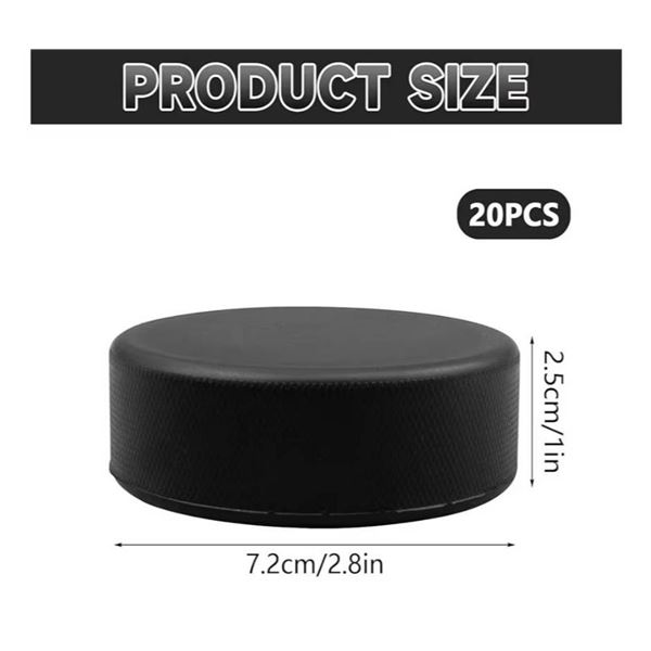20 Foam Hockey Pucks, 2.8-inch Rubber Foam Pucks