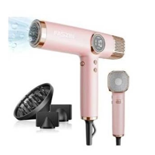 Faszin Hair Dryer With 3 Magnetic Nozzles, High-Speed 110,000 RPM Motor