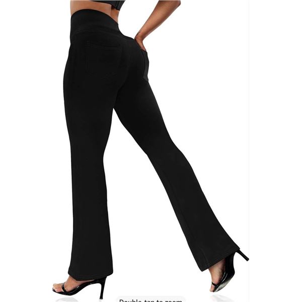 VooVooEYA Women’s Bootcut Leggings – Black, XL, With Tummy Control