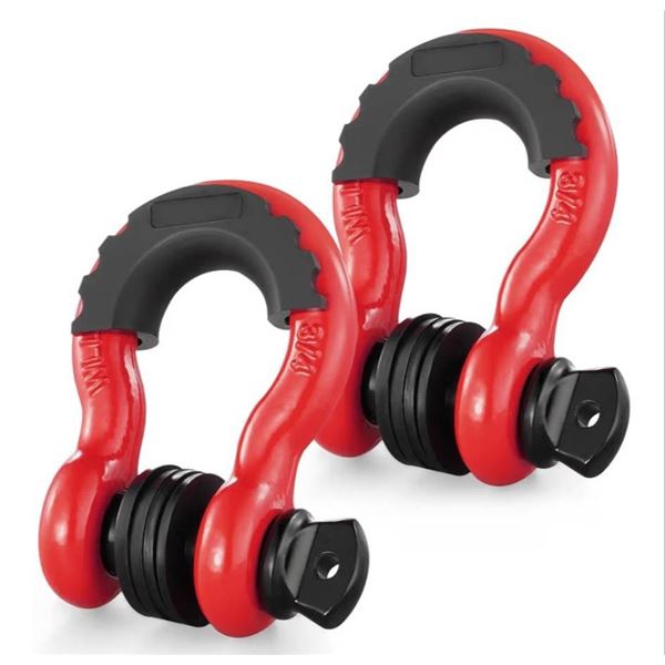 Vevor G209-4.75T Winch Shackles Red Heavy Duty 3/4 inch