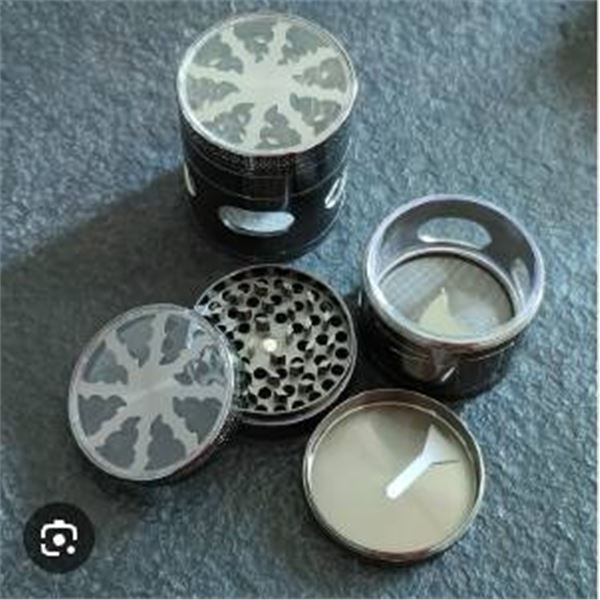 One Premium Herb and Spice Grinder – Stock Photo shows assembled and disassembled