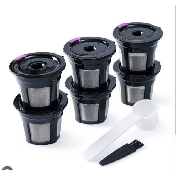BenFuchen Reusable Coffee Filter Cups for Keurig Brewers, Set of 6