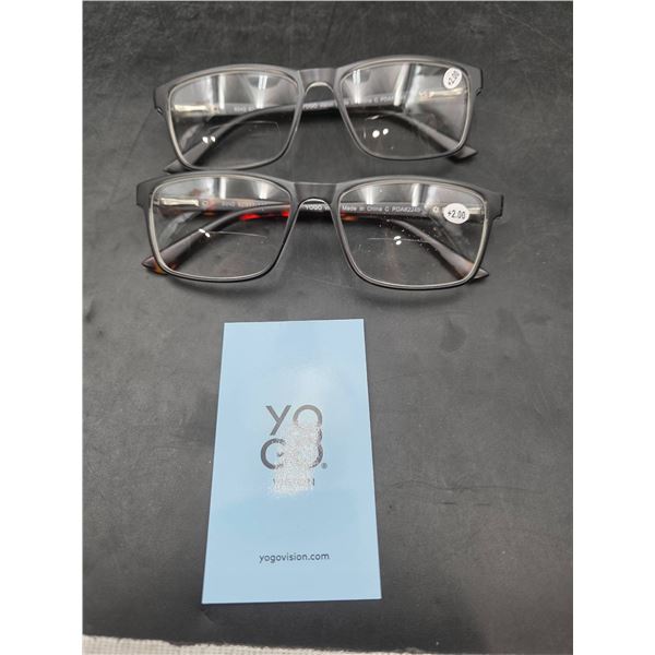 Two YoGo Vision Reading Eyeglasses +2.00