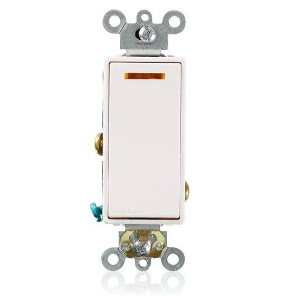 Lot of 4 Leviton 5631-2W White Quiet Switches, 20A 120V