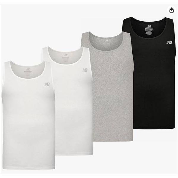 New Balance Everyday Cotton Rib A-Shirts 4-Pack in Size L/G