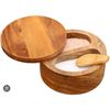 Image 1 : Acacia Wood Salt and Pepper Storage Container With Compartments