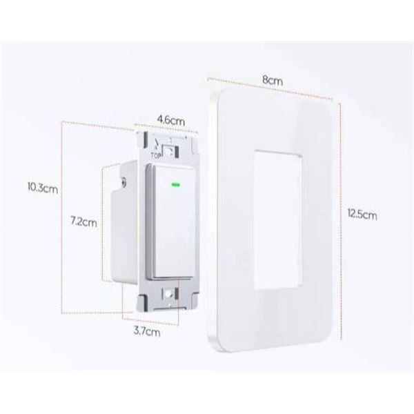 Teckin SR41 Type 120 Smart Single-Pole Light Switch, 2 Pieces