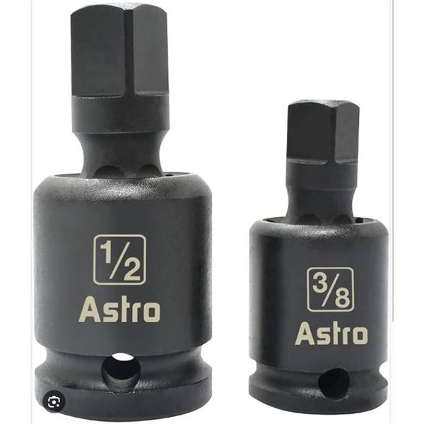 Astro 78342 3/8 And 1/2 Inch Pinless Universal Joint Impact Adapters