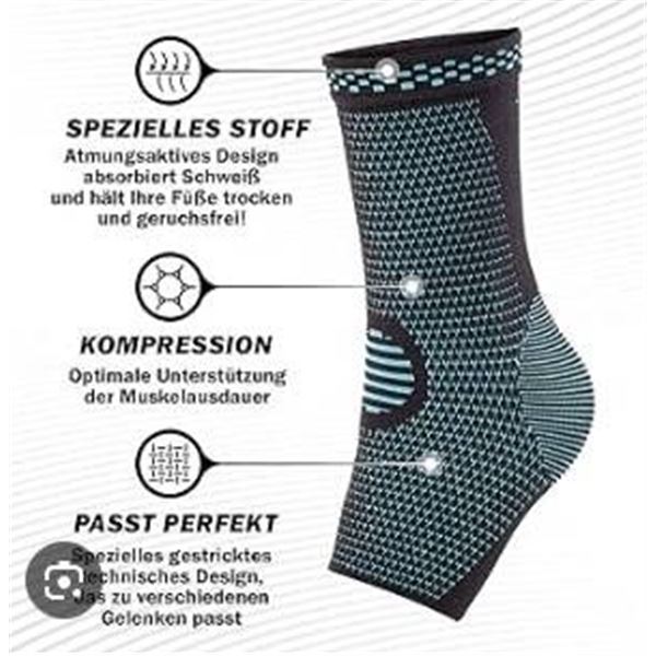 Ankle Support Sleeve MV-151-M-LIGHTGREY, Medium Size